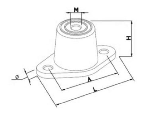 RM-120型水泵橡胶减振器结构图